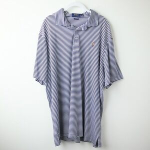 Polo by Ralph Lauren Classic Fit Polo Mens XL Blue White Striped 100% Cotton